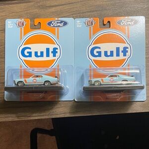 Ford Gulf Edition Diecast Cars in Blue and Orange